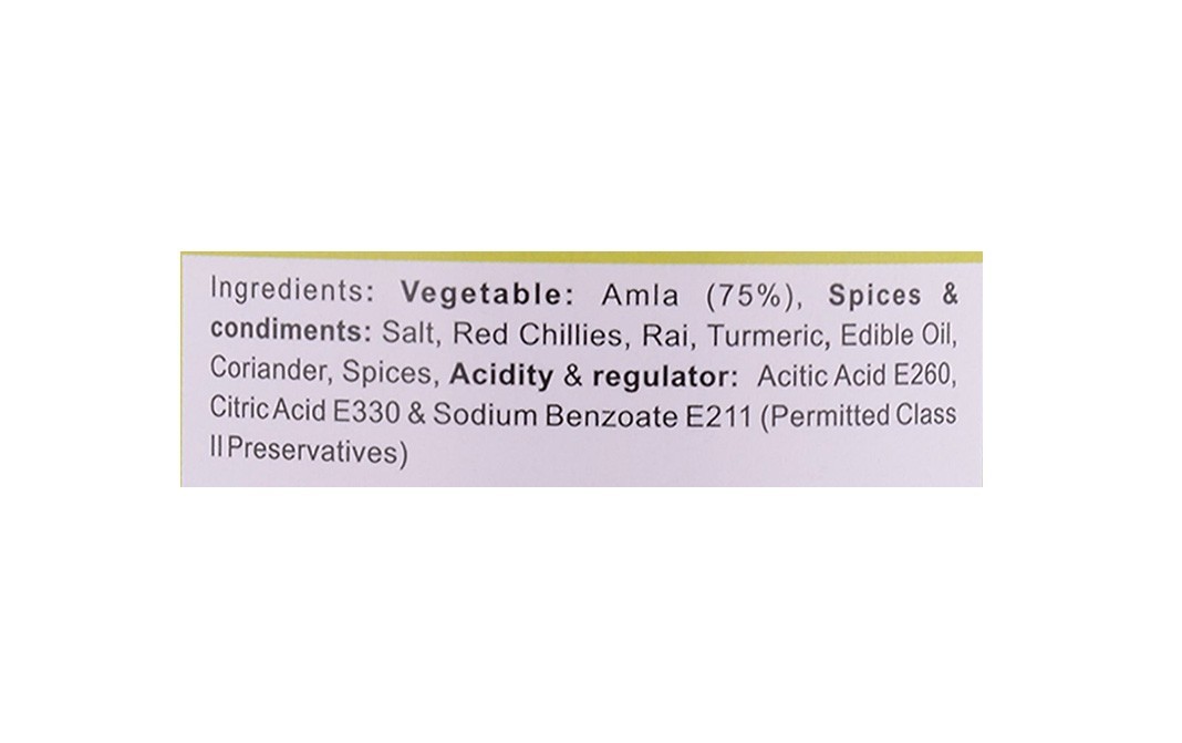 Pachranga's farm Fresh Amla Pickle    Jar  400 grams